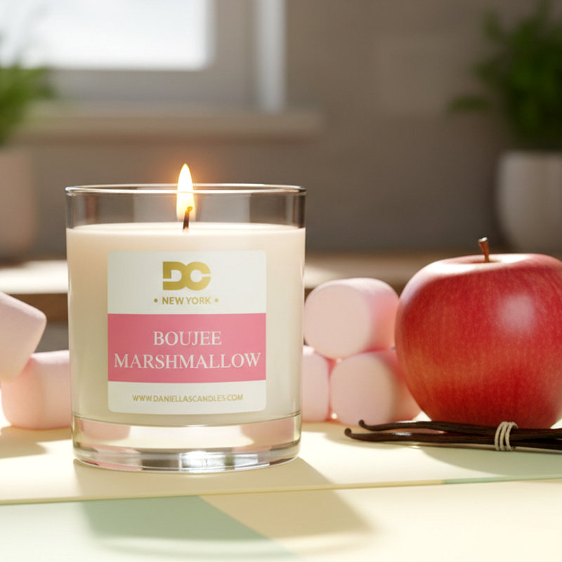 Bougie parfumée Boujee Marshmallow, 50 heures de combustion