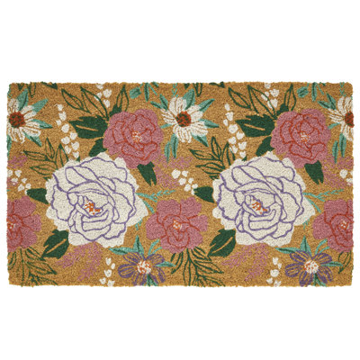 Hallmark Multi Flourished Love Outdoor Coir Doormat, 18" x 30"
