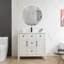 Meuble-lavabo simple 36 po avec comptoir en céramique forgé à haute température et robinet économiseur d'eau-947414722