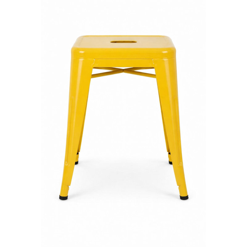 Tabouret d'appoint en métal Ron, Jaune