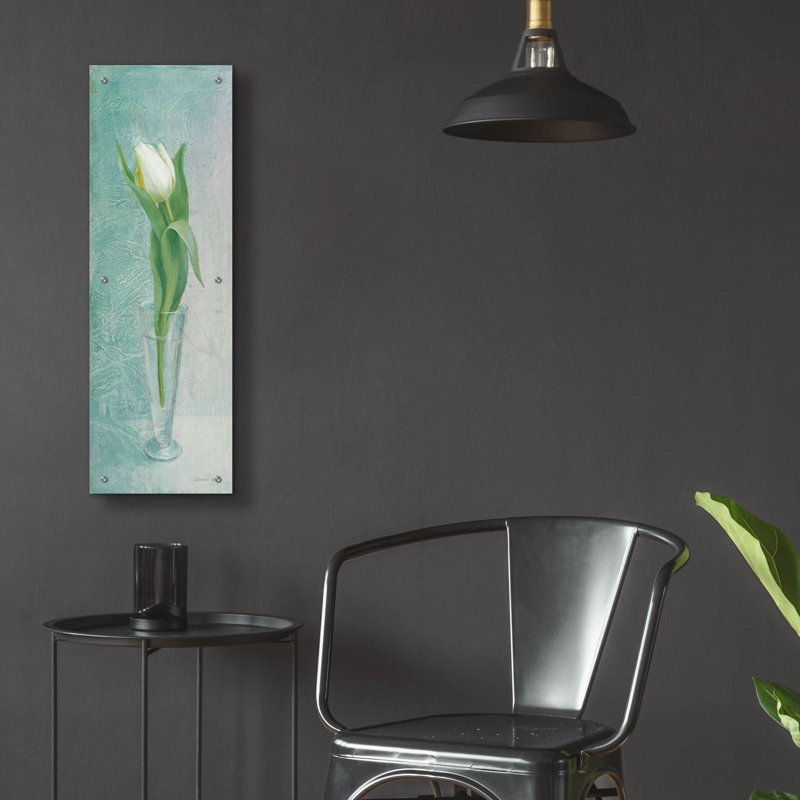 «Tulip Blue» par Danhui Nai, art mural en verre acrylique