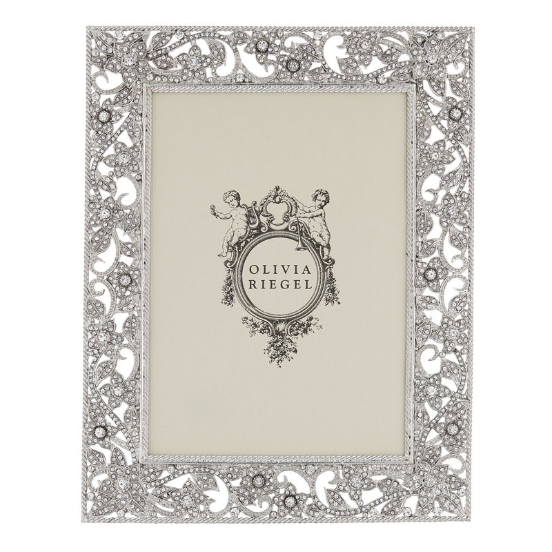 Flora Metal Picture Frame, Silver, 5" x 7"