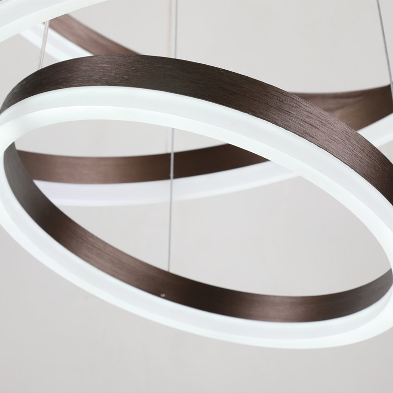 Lustre intégré à 3 lumières Arlyss, Brun