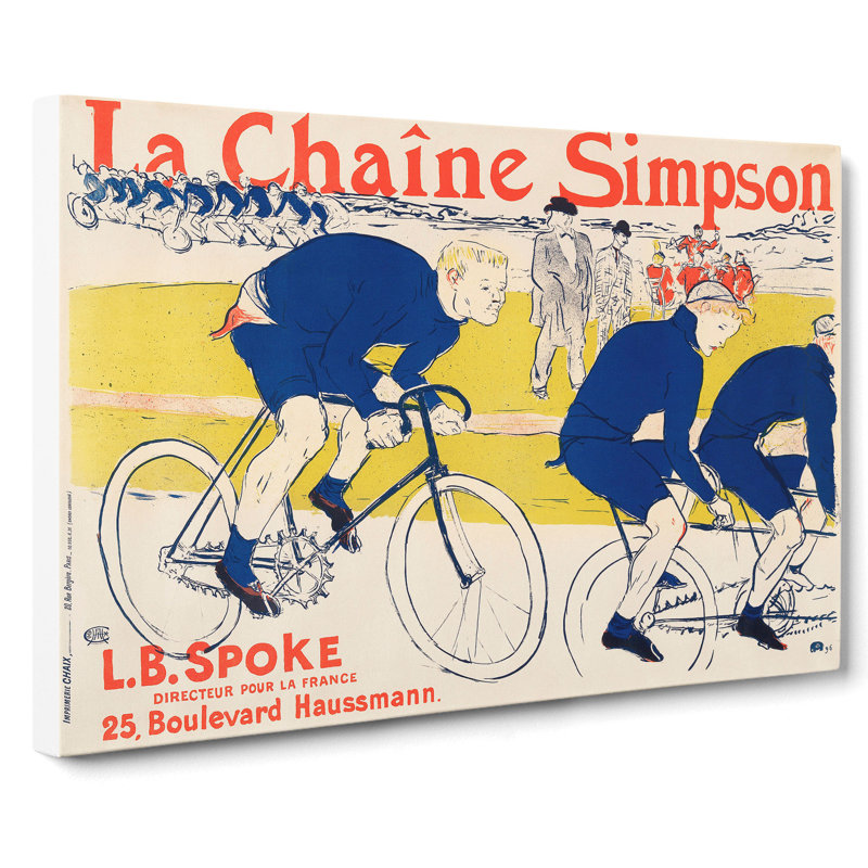 The Simpson Chain by Henri De Toulouse-Lautrec - Wrapped Canvas, 35cm H x 50cm W x 3cm D