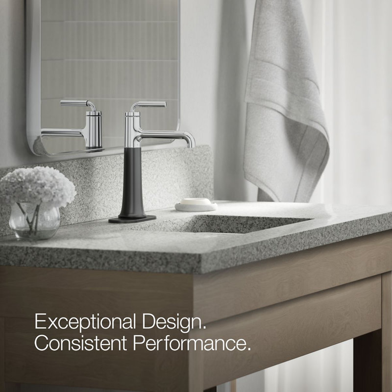 Tone Tall Single-Handle Bathroom Sink Faucet 1.0 GPM, Chrome Black
