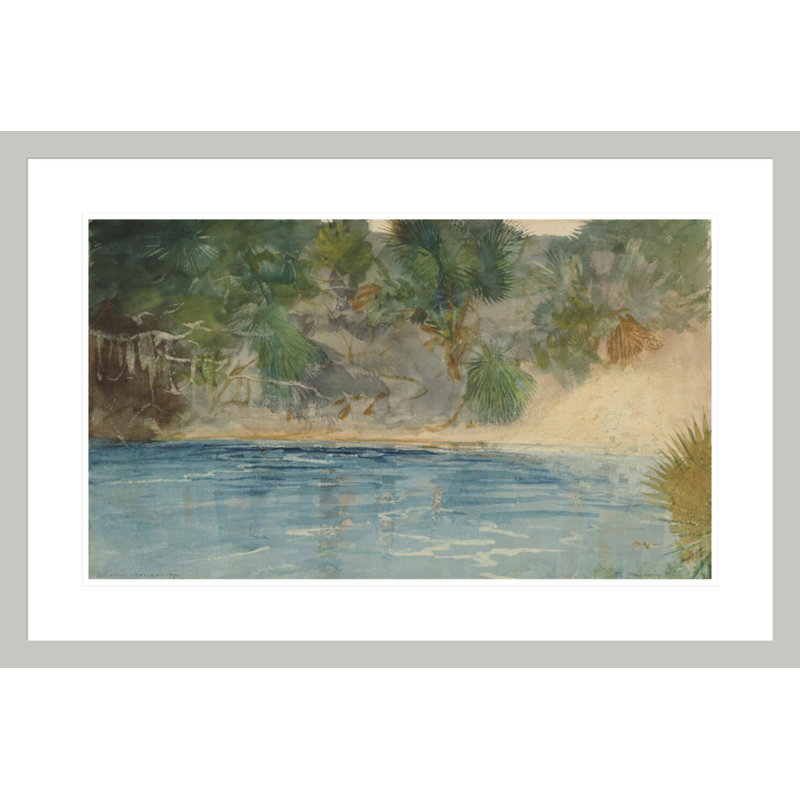 «Blue Spring Florida» par Winslow Homer, impression giclée sur cadre, 19,81 po H x 29,5 po L