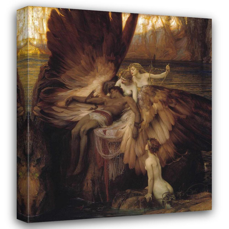 «The Lament for Icare» par Herbert James Draper - Art mural sur toile tendue avec châssis, H 40 po x l 28 po