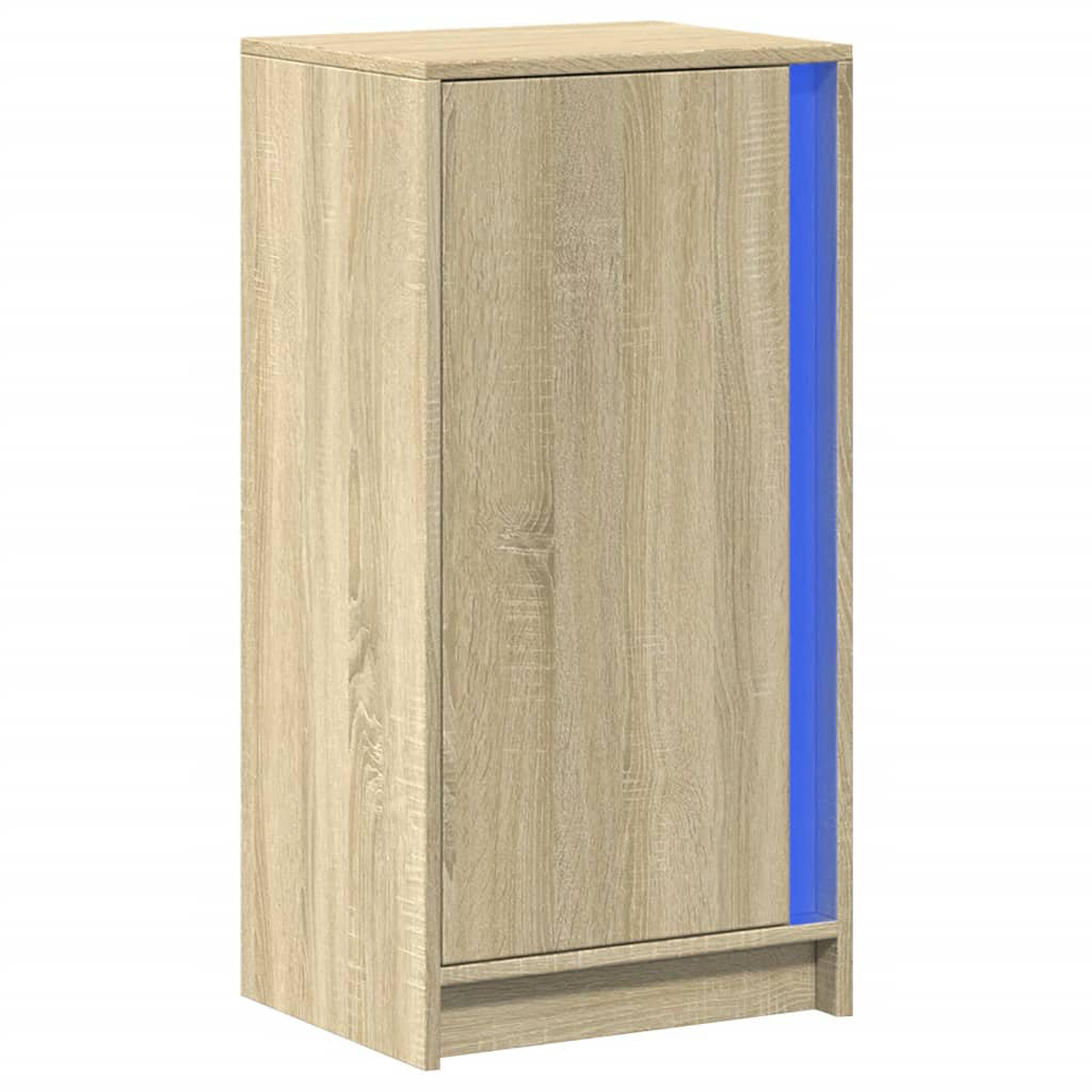 Vidaxl LED-Sideboard Räuchereiche 42,5X34x85 Cm Holzwerkstoff