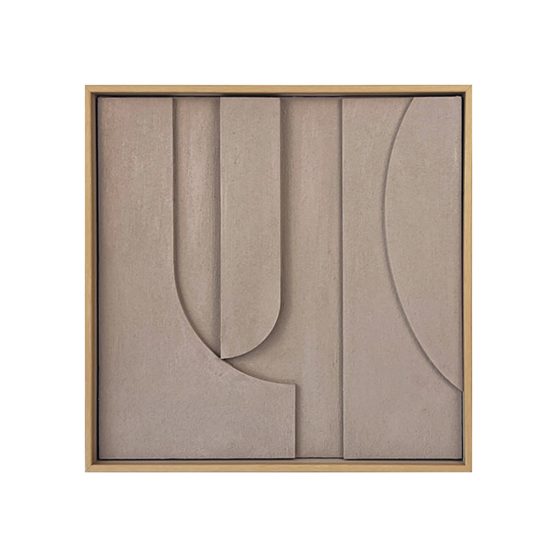 3D Textured Framed Abstract Wall Art16*16In（4Pcs）