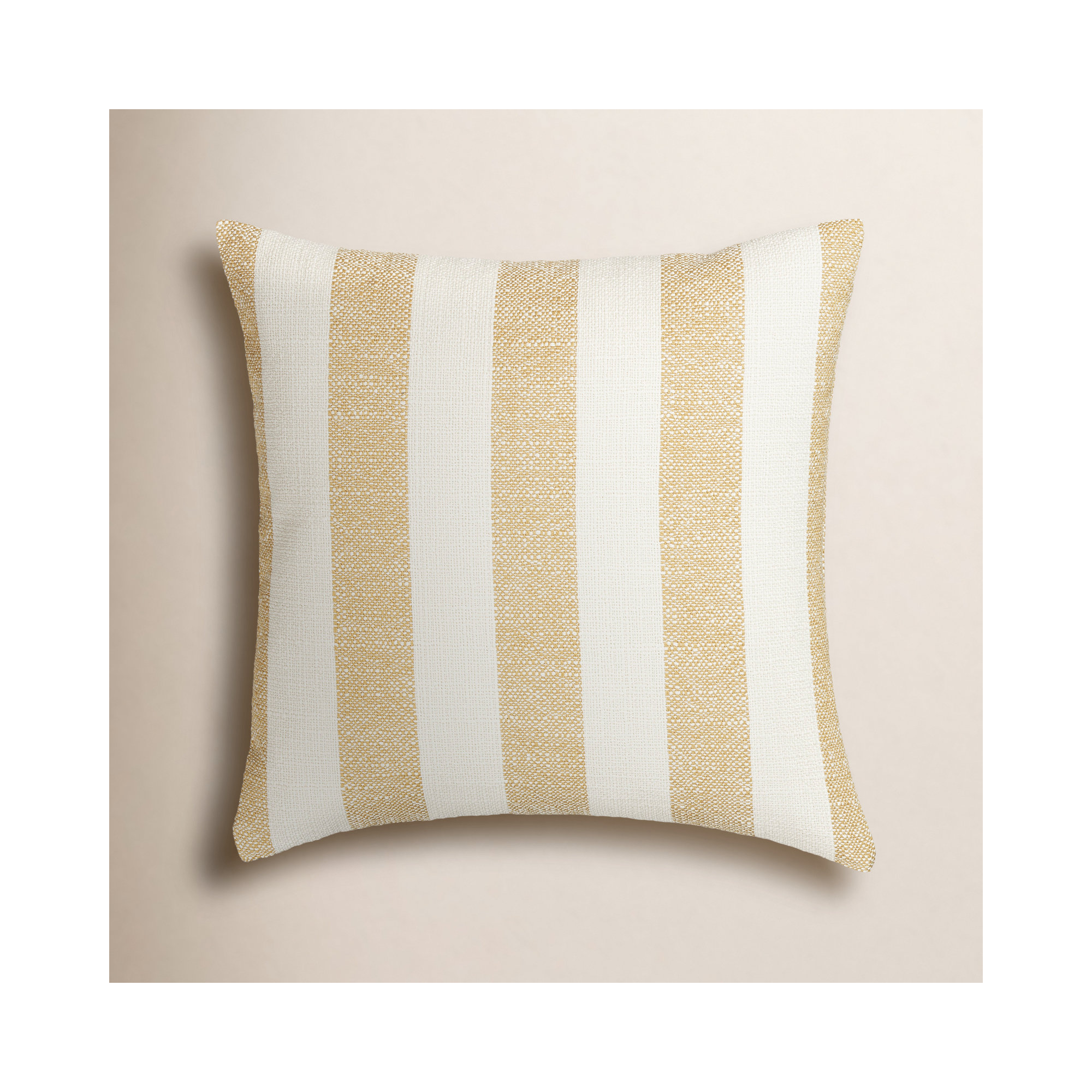 Birch Lane Harding Throw Pillow Throw, Yellow Striped, Feather, Square 20"