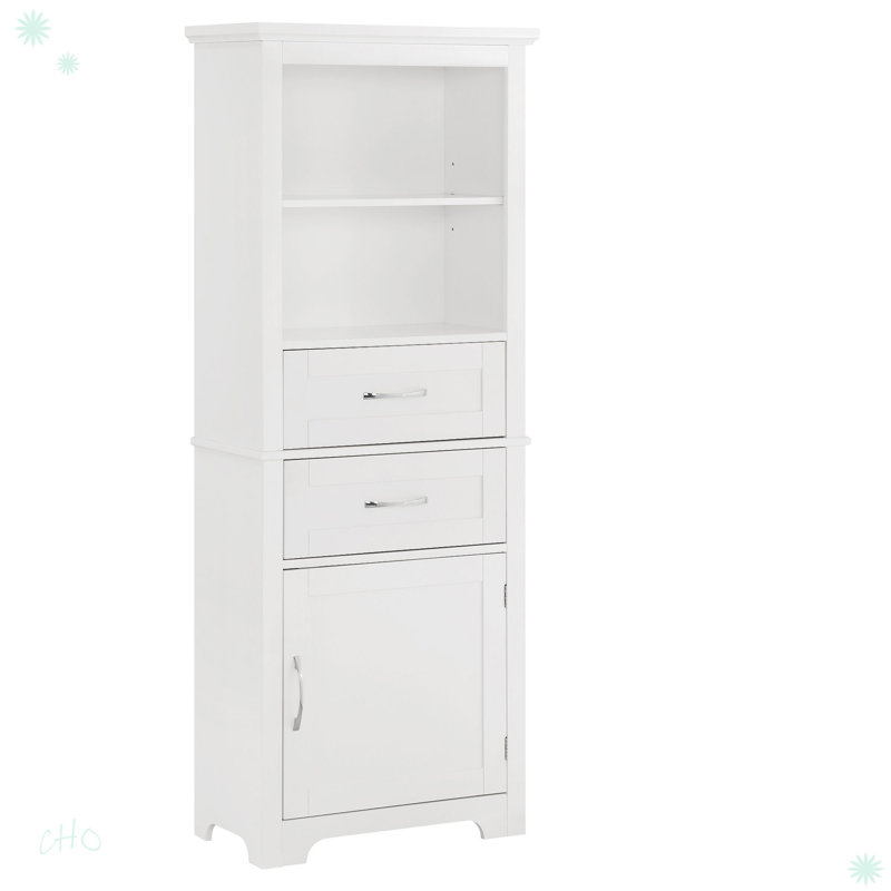 Armoires de plancher de salon autoportantes, Blanc