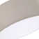 Grey Linen Semi Flush Ceiling Light with Chrome Base and White Diffuser By 17 Stories