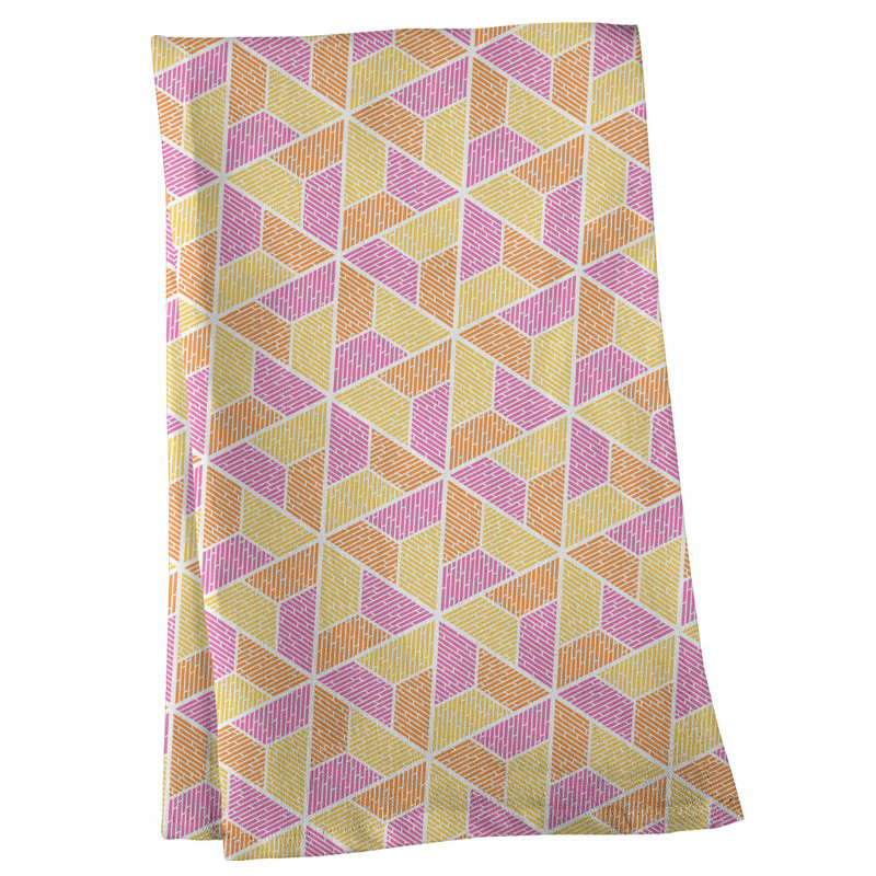 Mcguigan Tea Towel Kitchen Towel, Poly Twill, Brown/Pink