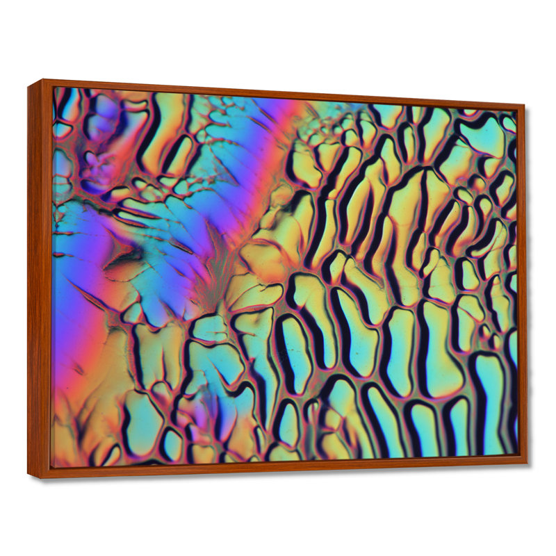 Motif néon Mars - paysage abstrait, art mural, Pas de métal encadré, H 24 po x l 32 po x P 1 po