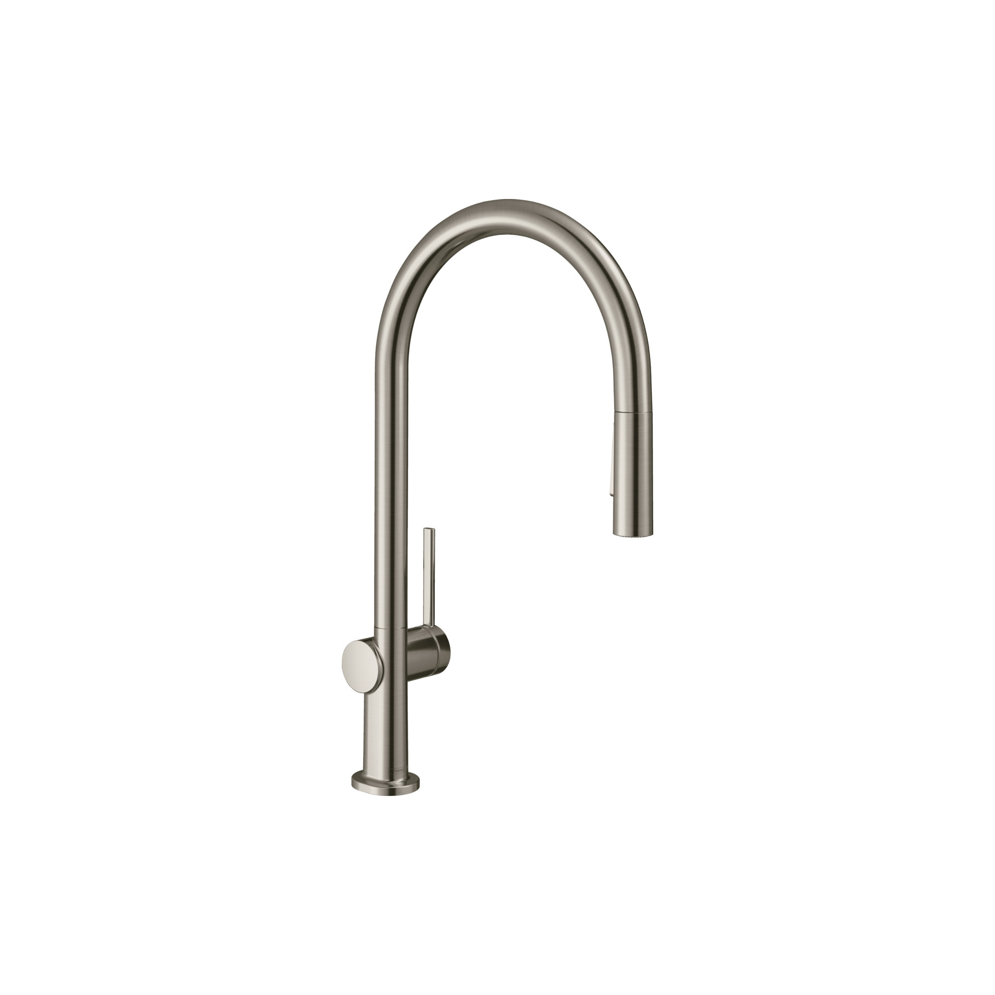hansgrohe Talis N HighArc Kitchen Faucet, O-Style 2-Spray Pull-Down with sBox, 1.75 GPM, Steel Optic