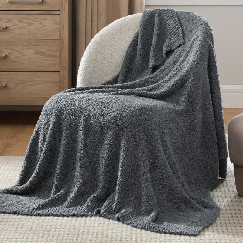 Couverture en tricot super doux Litsure - Doux et moelleux, douillet et moelleux, Jeté, Ombre silencieuse