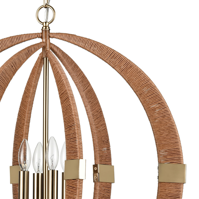Pyrus 27'' Wide 4-Light Chandelier - Brown