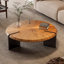 Table basse luxueuse de couleur noyer clair-1819894221