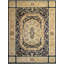 Tapis Raziya teint à la main bleu marine - brun clair, 9 pi 2 po x 12 pi 6 po