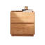 Table de chevet 2 tiroirs en bois massif Burlywood
