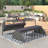 Versatile Outdoor Loveseat That Converts To Four Seats And A Table, Suitable For Gardens And Lawns-1107516291