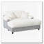 Méridienne Chaise longue 65,25 po Cloud Canapé douillet avec deux coussins décoratifs pour le salon-331644084