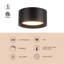 Uma 7-in Black dimmable LED Semi-Flush Mount-476479919-476479916