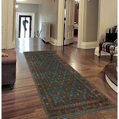 One-of-a-Kind 3'8 X 8'7 1980s Runner Wool Area Rug in