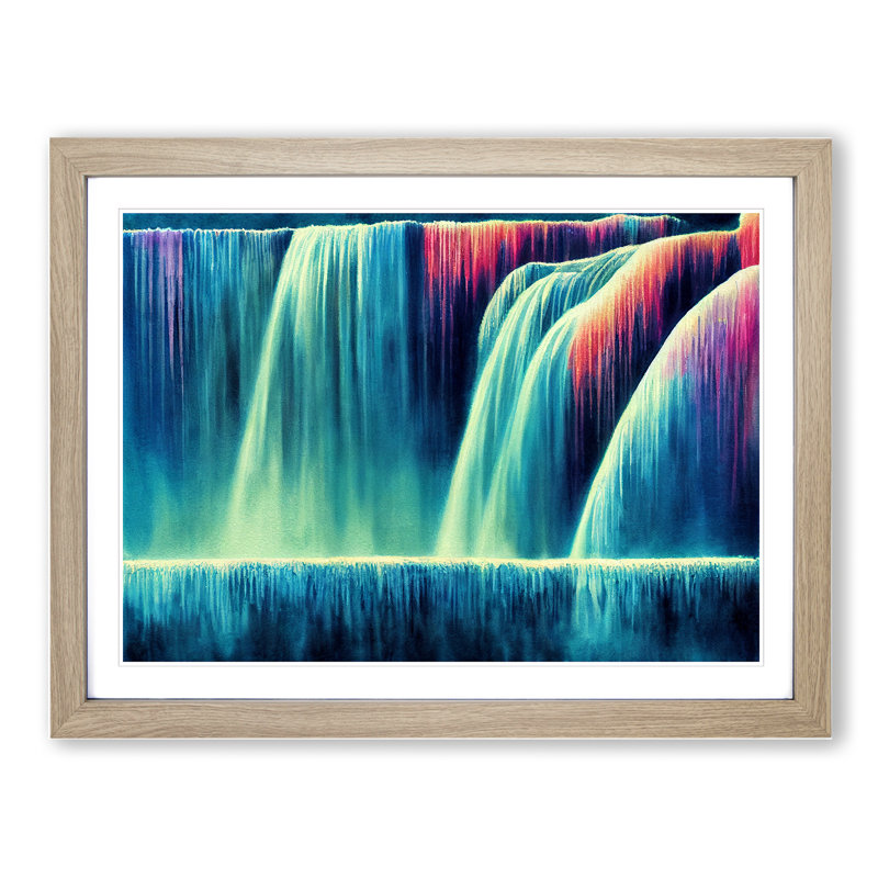 Colourful Watercolour Vol.2 - Framed Print, Oak Framed, 34cm H x 46cm W x 2cm D