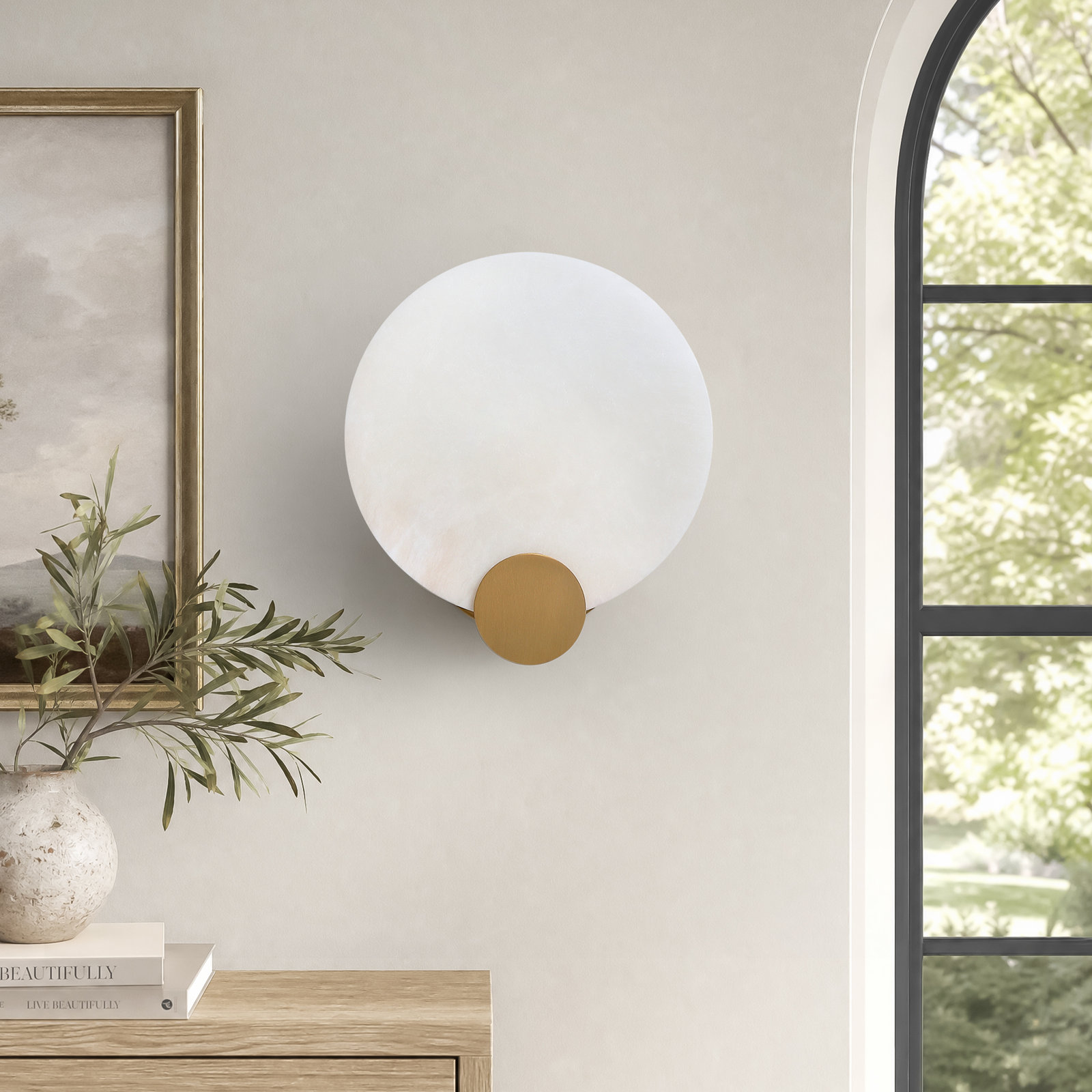 Single Light Dimmable Flush Mounted Sconce