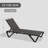 Outdoor Lounge Chair, 2 Pieces Aluminum Plastic Patio Chaise Lounge With 5 Position Adjustable Backrest-2098003504