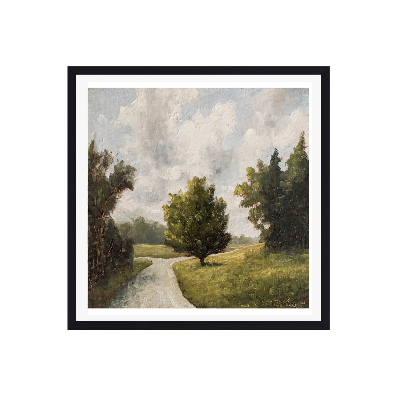Around The Bend by Miss Mustard Seed, Black Framed Paper, Yes, 20" H x 20" W x 0.75" D