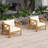 Wood Club Armchair, Of 2, Waterproof Fabric, Finish, Elegant Outdoor Furniture Look-406934991