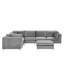 Moya 6 Seater Velvet Sofa & Chaise-1281018141-1281018115