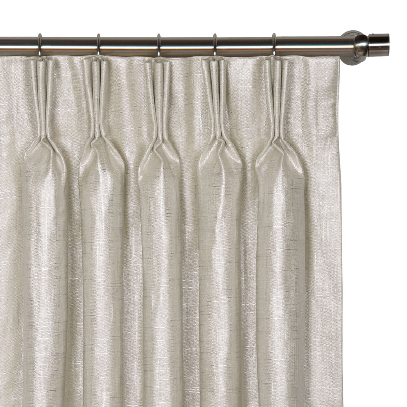 Reflection Linen Blend Room Darkening Curtain Single Panel, 40" W x 96" L, Frost