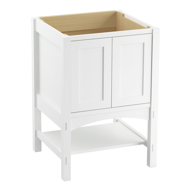Base de meuble-lavabo 24 po avec 2 portes Marabou ™, Blanc lin