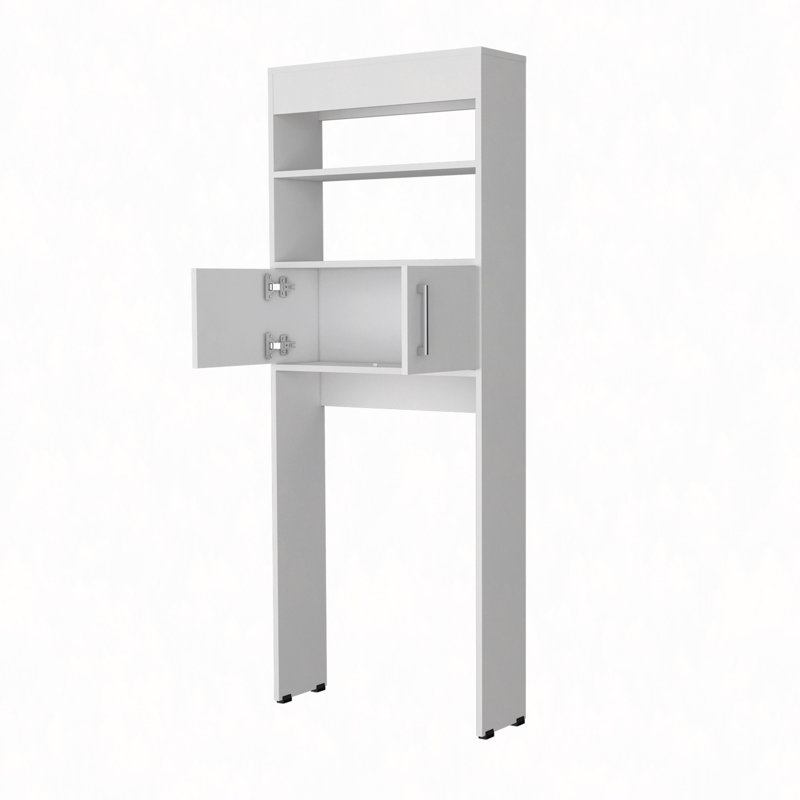 Armoire de rangement 2 portes avec tablettes ouvertes
