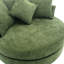 Fauteuil demi-tonneau pivotant avec repose-pieds et coussins de rangement-1405610730