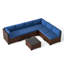 Ensemble de conversation modulaire d'extérieur en osier 7 pièces avec table de foyer d'extérieur Treyshun-574035239-554934442