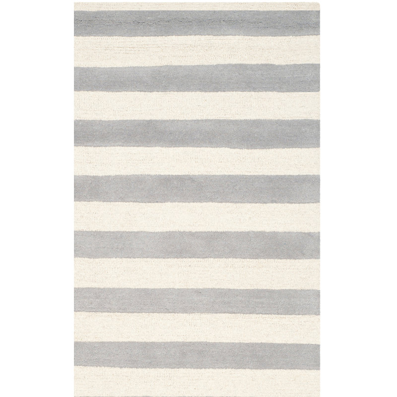 Erol Hand Tufted Wool Striped Rug, Runner 2'6" x 10'