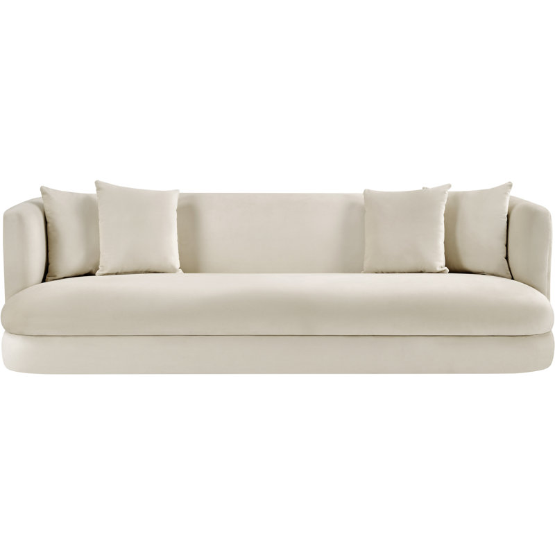 Alder Velvet Sofa, Cream Velvet