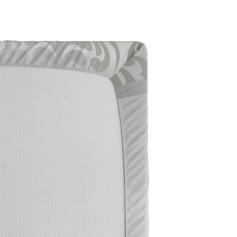 Drap-housse orange Ambesonne, Gris pâle / gris damassé, Drap-housse de taille très grand