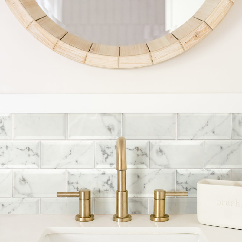 Classico Carrara 3" x 6" Ceramic Stone Look Subway Tile