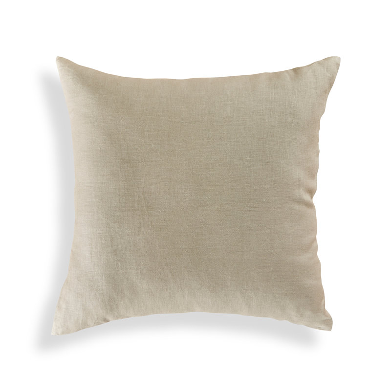 Montauk - 100% Pure Linen Pillow Cover, Vintage Khaki