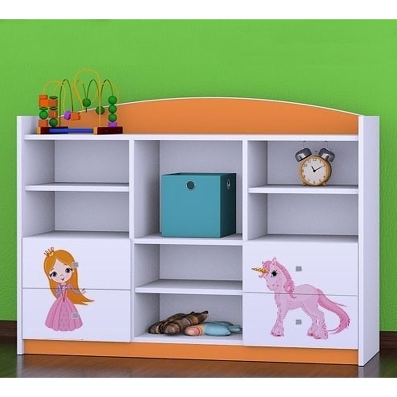 Bianca 92cm H X 129cm W Kids Cube, Orange