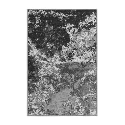 Tapis gris Mid-Century moderne 2043