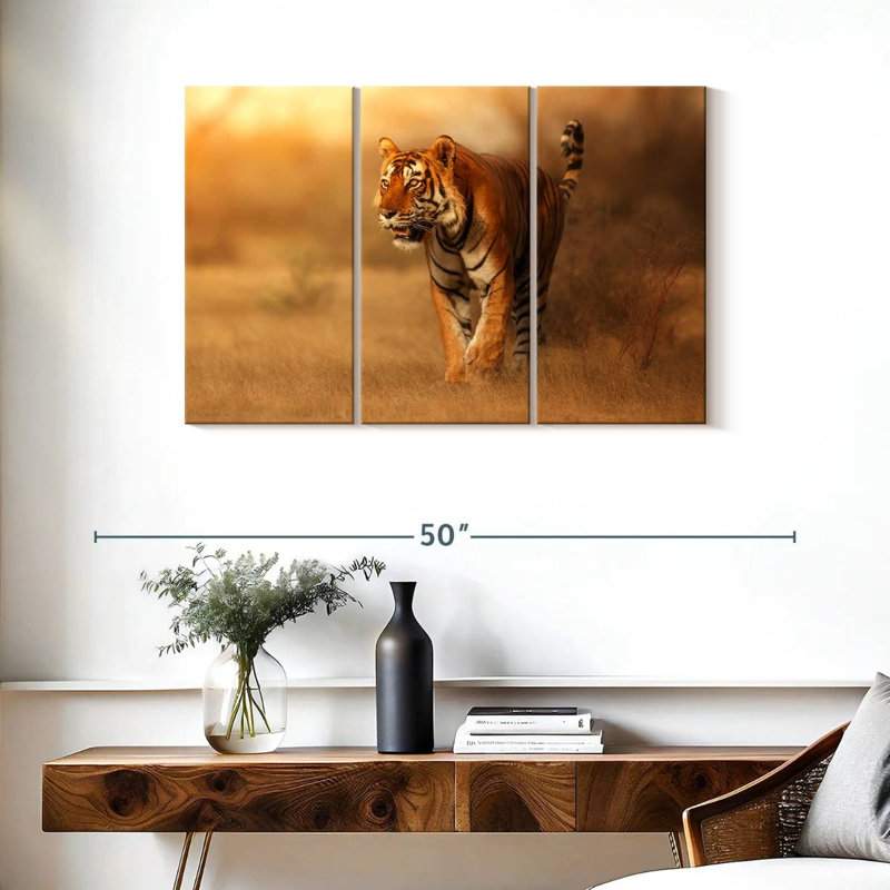 Hunting Tiger, 24" H x 38" W