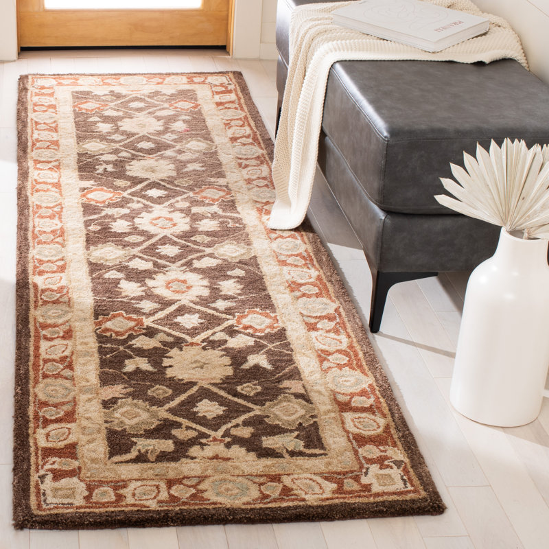 Codee Hand Tufted Wool Pile Oriental Rug, Rectangle 4' x 6'