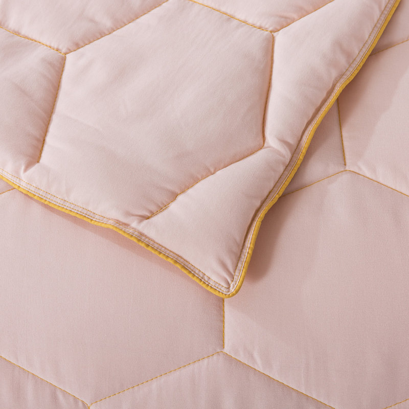 Couverture , Double / Grand, Perle rosée / moutarde épicée, 3