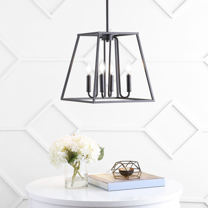 Luminaire suspendu géométrique à 4 lumières Fernly